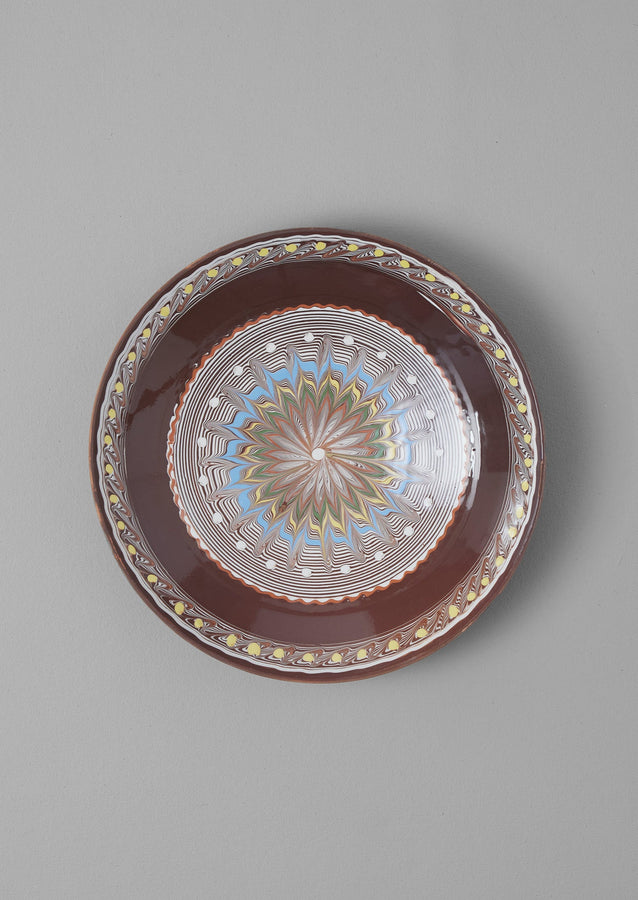 Romanian Horezu Serving Plate | Cocoa/Multi