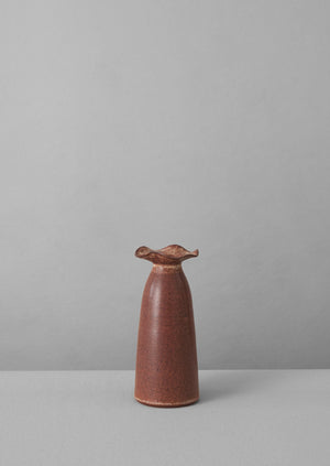 SZ Ceramics Frill Neck Vase | Chestnut