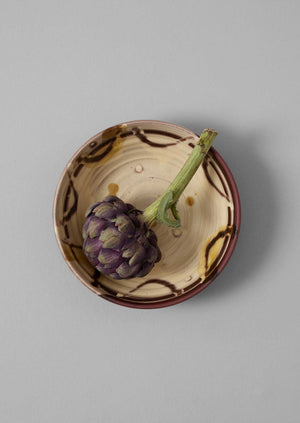 Frances Savage Serving Bowl | Cream/Terracotta