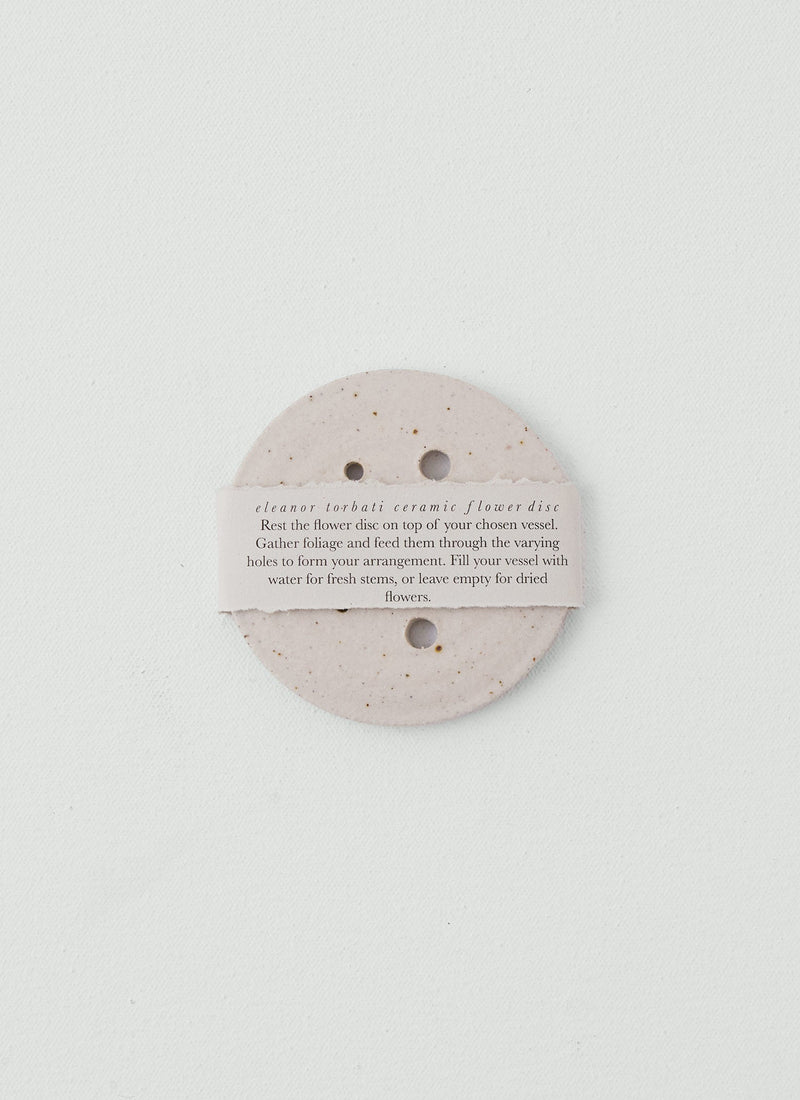 Eleanor Torbati Ceramic Flower Disc | Cream