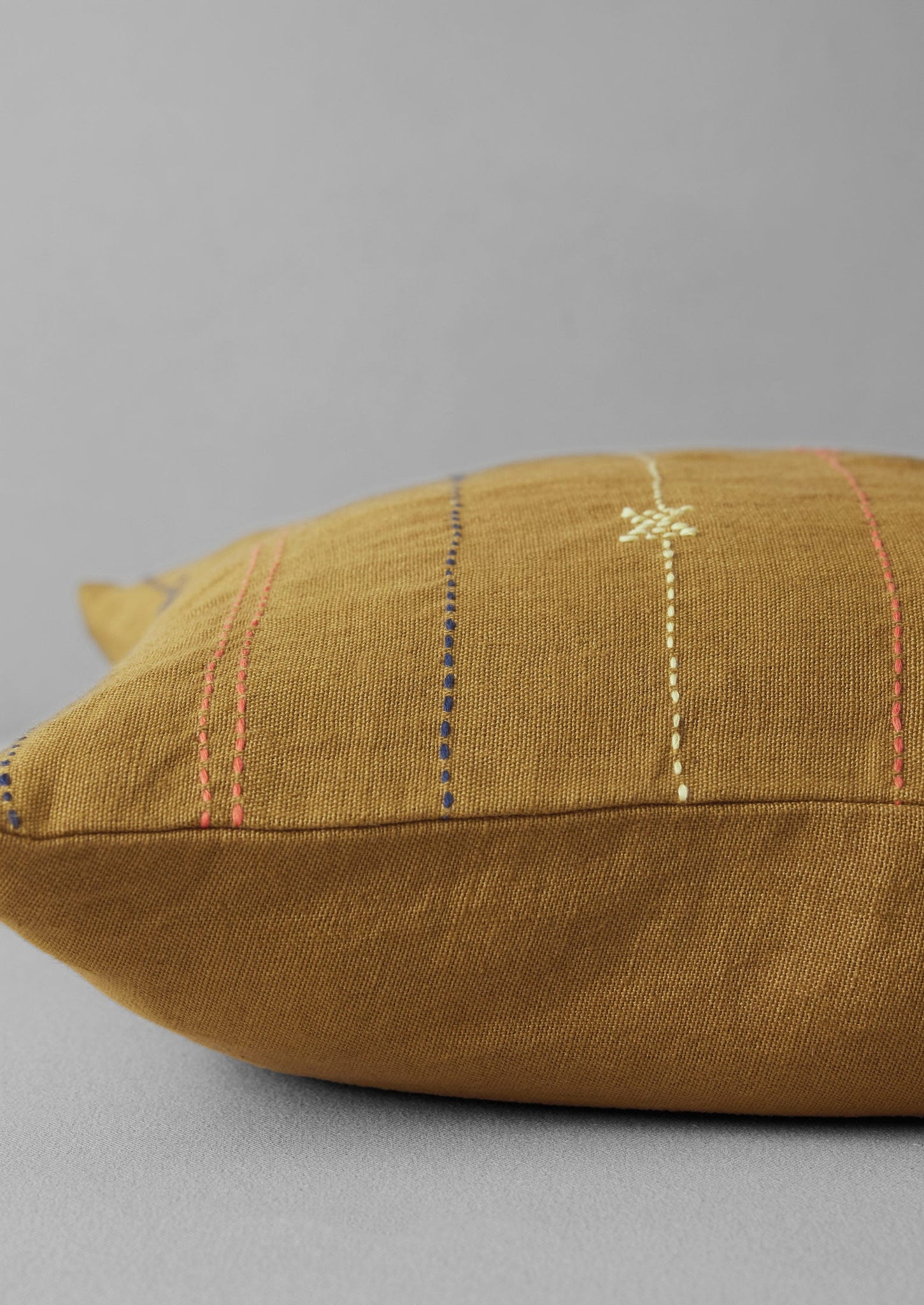 Basri Hand Embroidered Cushion Cover | Olive