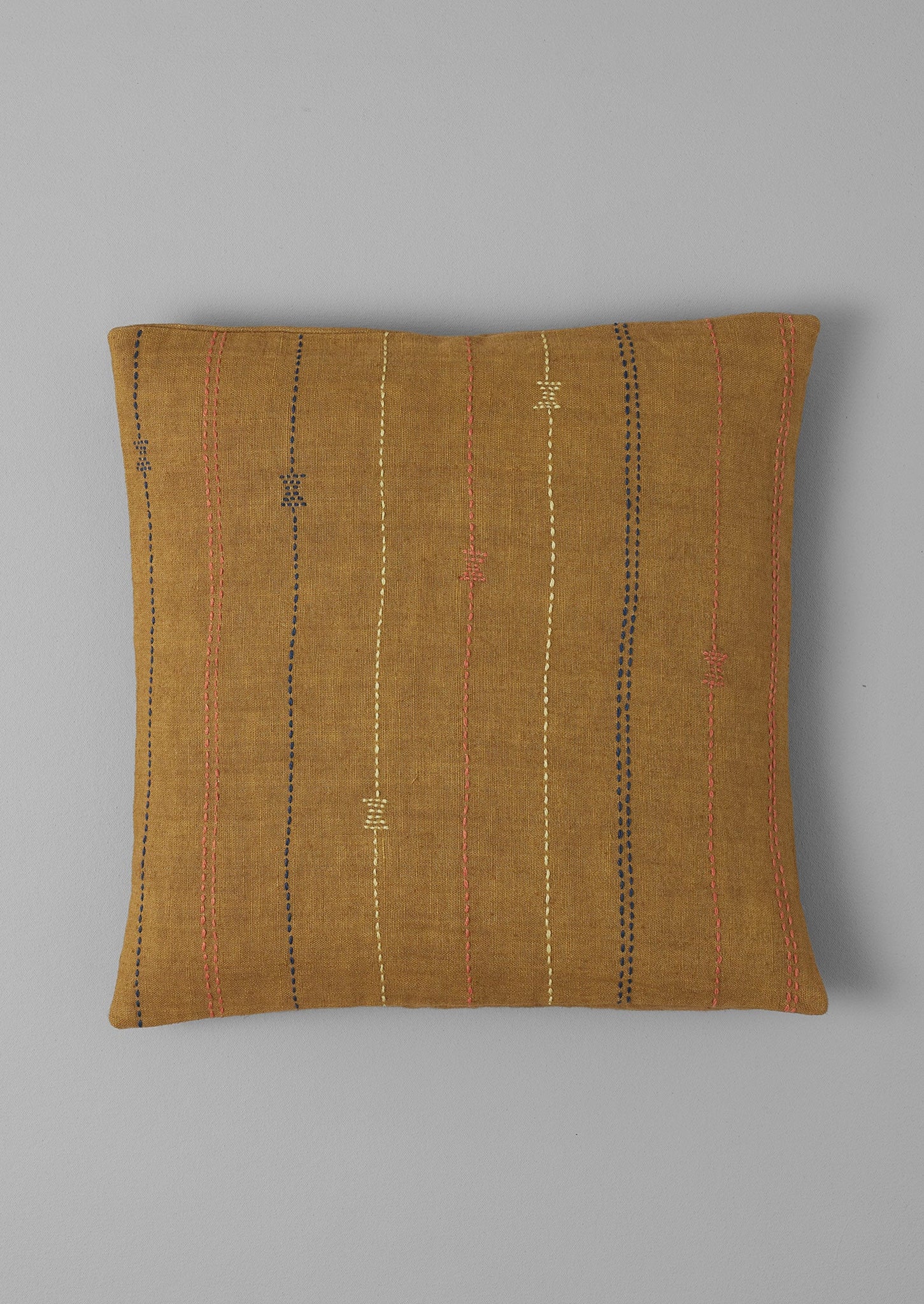 Basri Hand Embroidered Cushion Cover | Olive