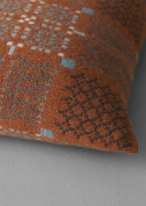 Melin Tregwynt Cushion Cover | Rust/Topaz