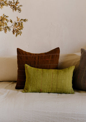 Basri Hand Embroidered Rectangular Cushion Cover | Apple
