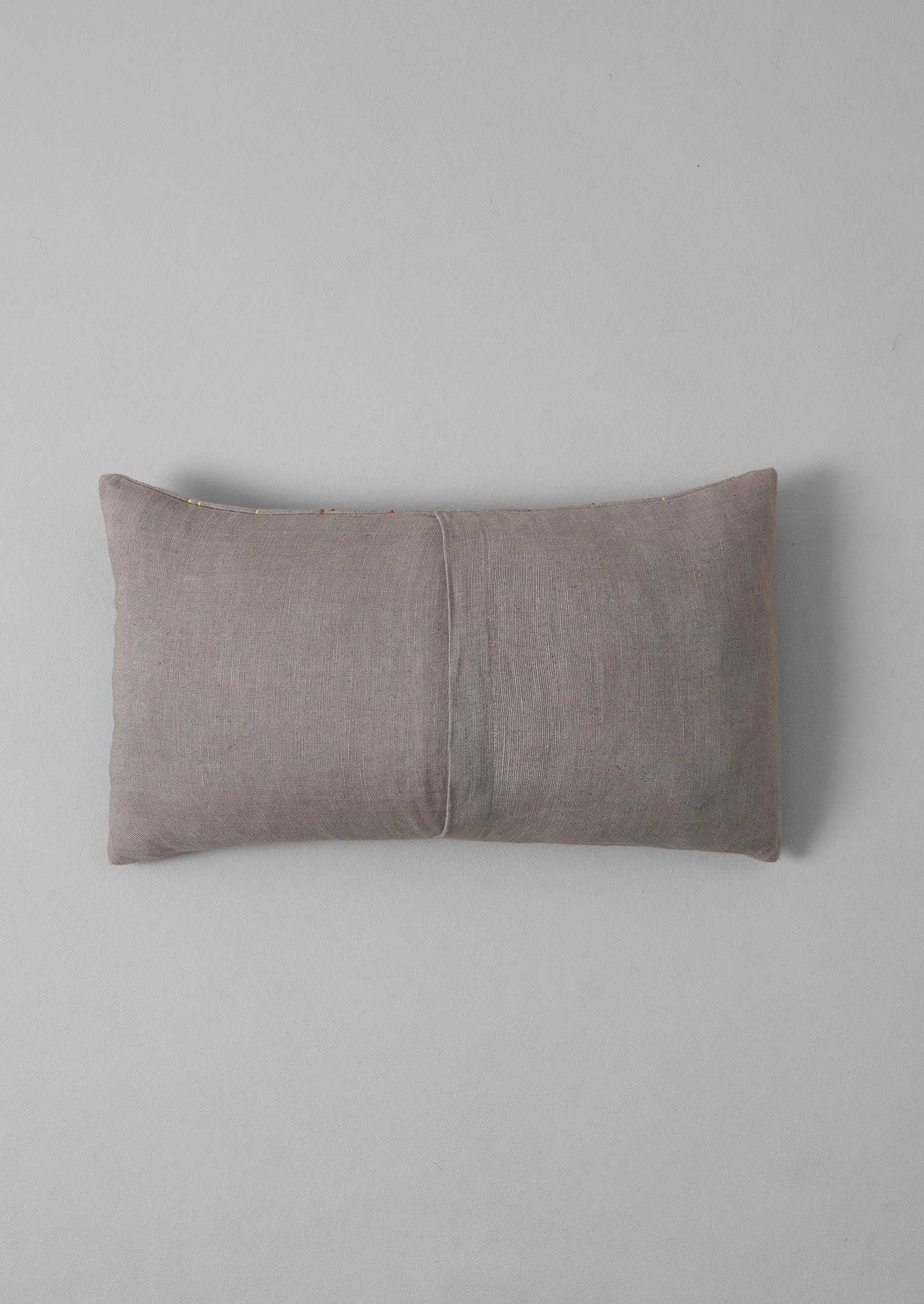 Basri Hand Embroidered Rectangular Cushion Cover | Pale Wisteria