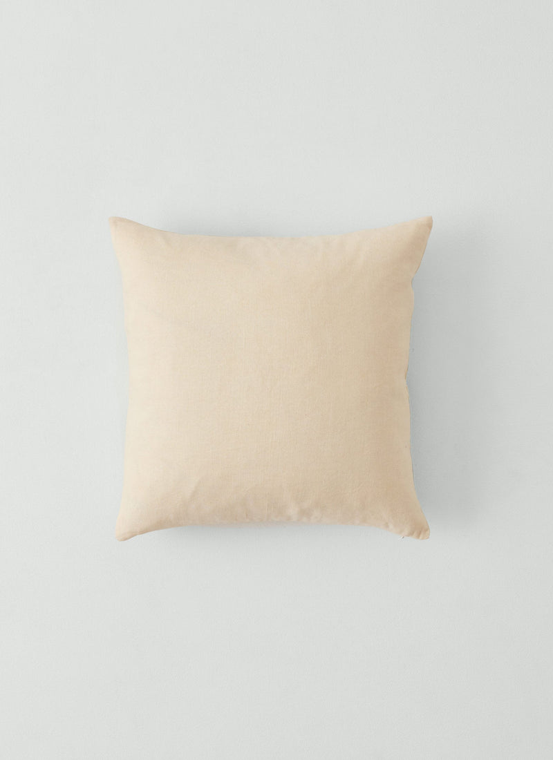Floral Folk Embroidered Cushion Cover | Cream/Kohl