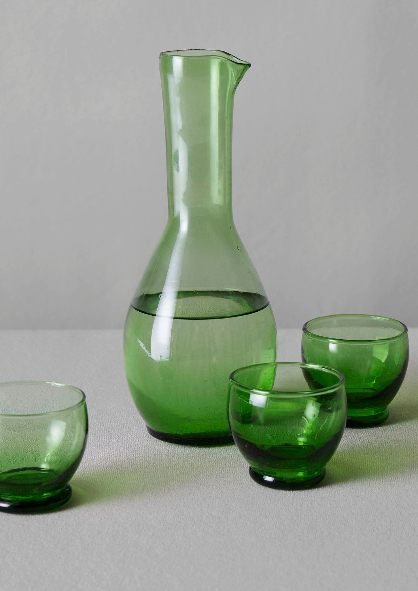 Moroccan Glass Carafe | Green