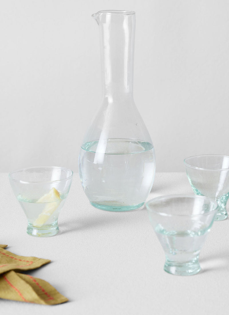 Mini Fluted Moroccan Glasses Set | Clear