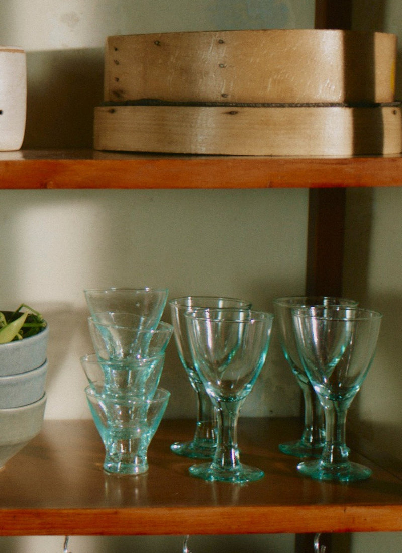 Recycled Bolivian Wine Glasses Set | Clear