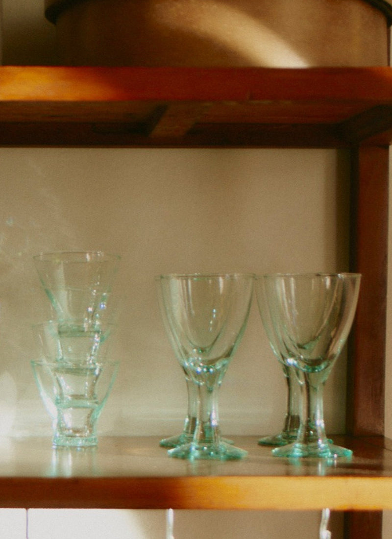 Recycled Bolivian Wine Glasses Set | Clear