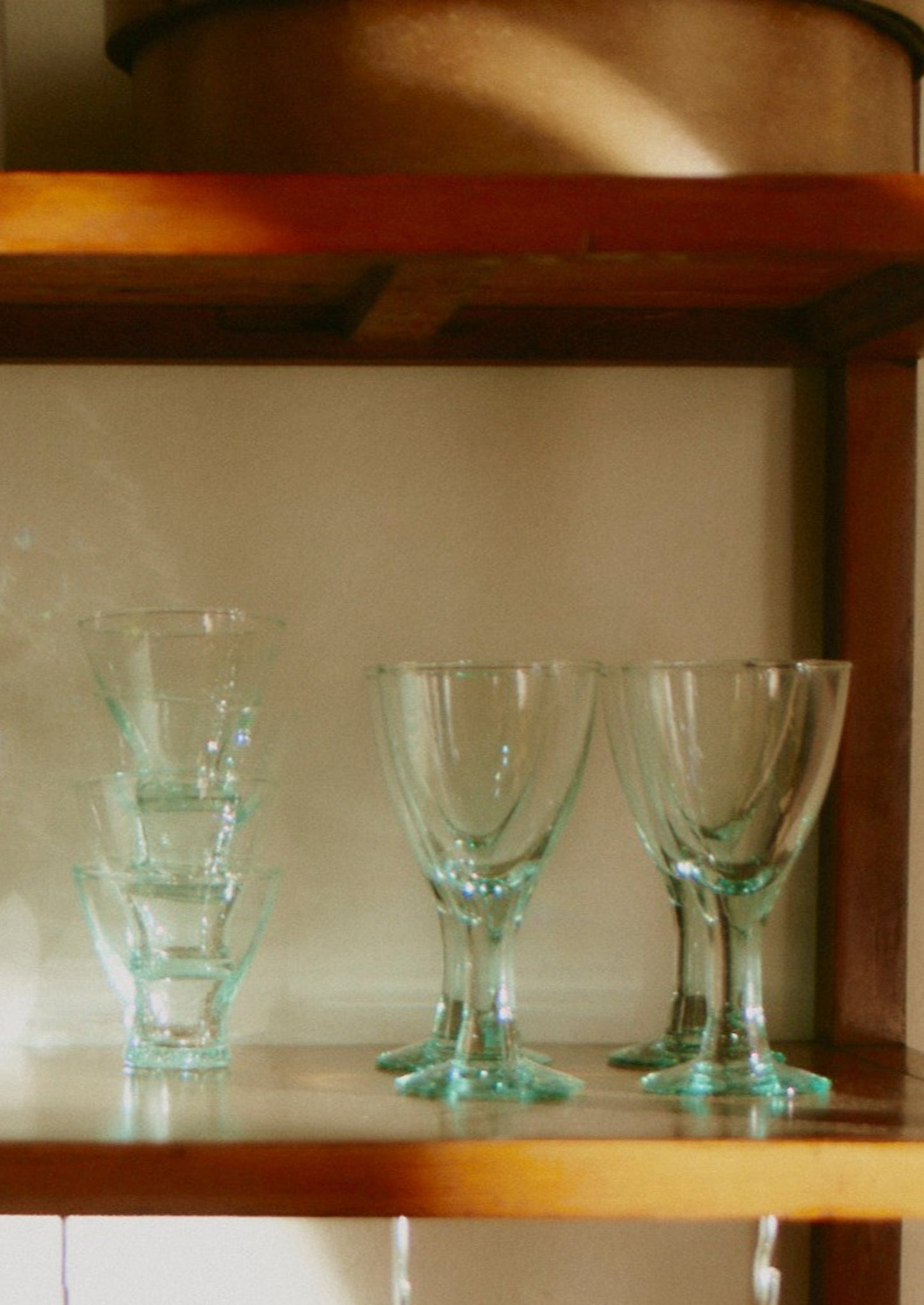 Recycled Bolivian Wine Glasses Set | Clear