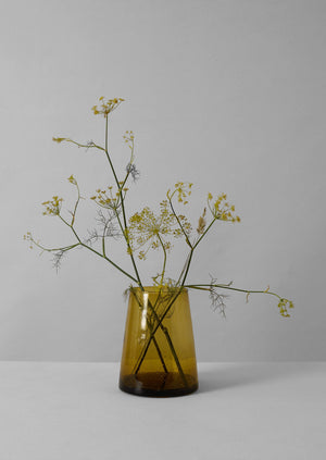 Moroccan Glass Vase | Amber