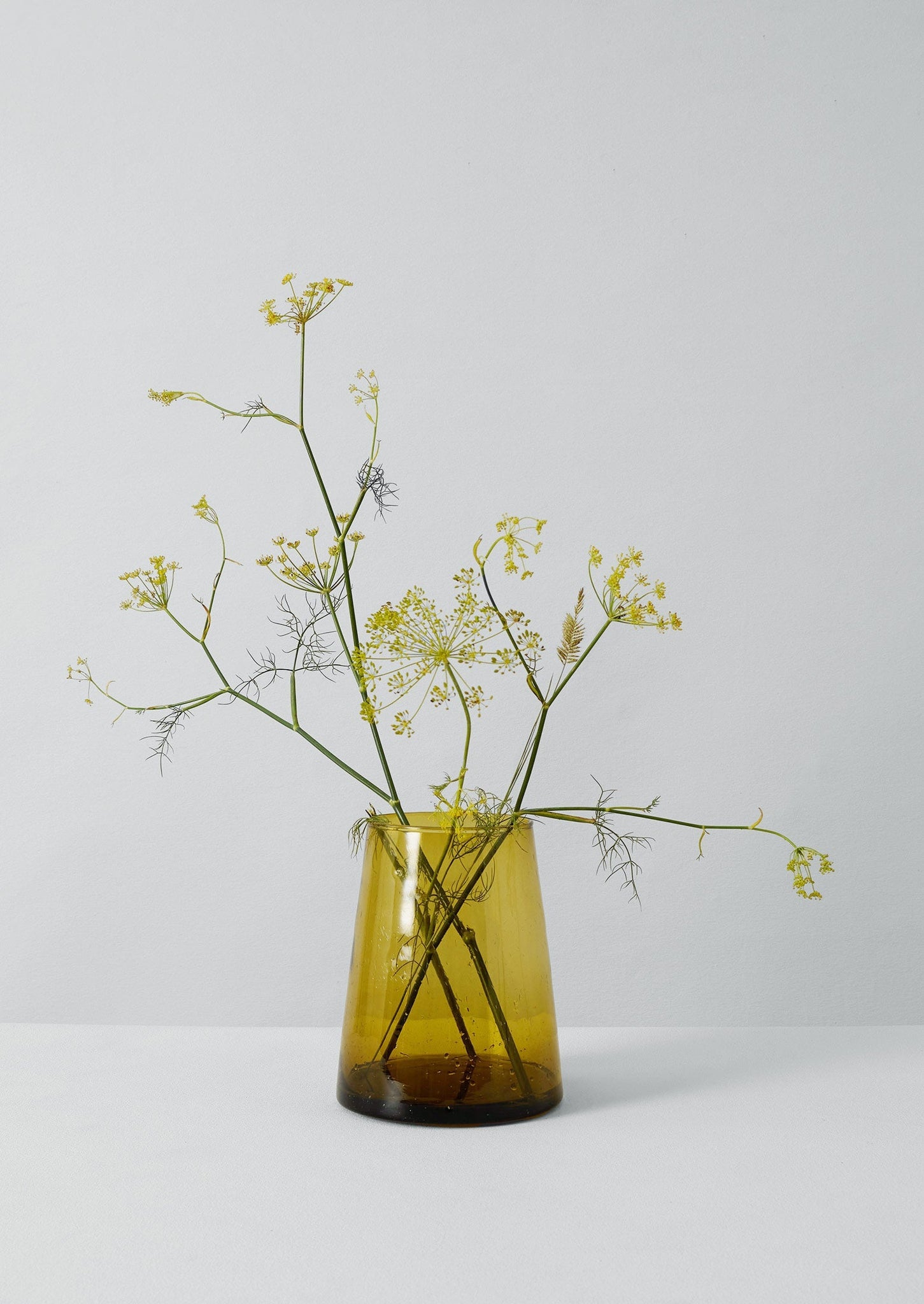 Moroccan Glass Vase | Amber