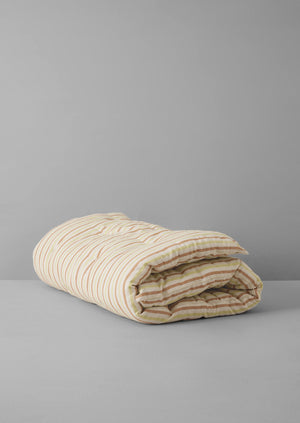 Hand Woven Stripe Summer Mattress | Ecru/Washed Lime