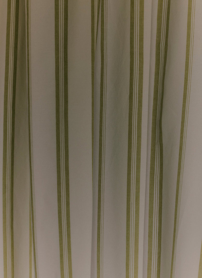 Sail Stripe Shower Curtain | Chalk/Fern