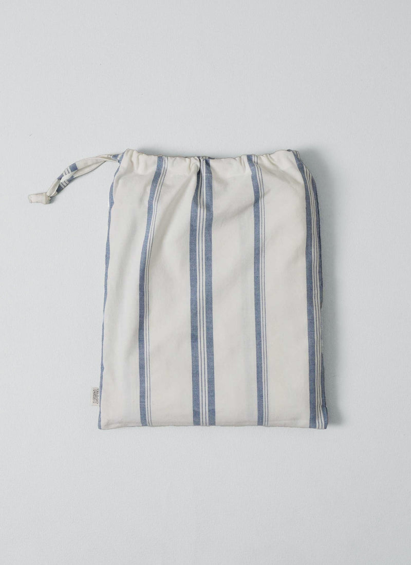 Sail Stripe Shower Curtain | Chalk/Aegean Blue