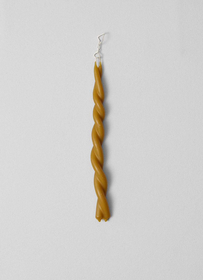 Skar Organics Beeswax Twist Dinner Candle | Natural