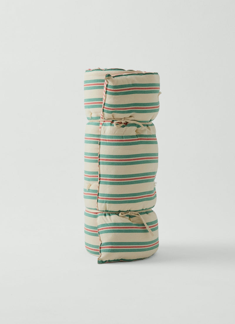 Hand Woven Market Stripe Summer Mattress | Basil/Poppy