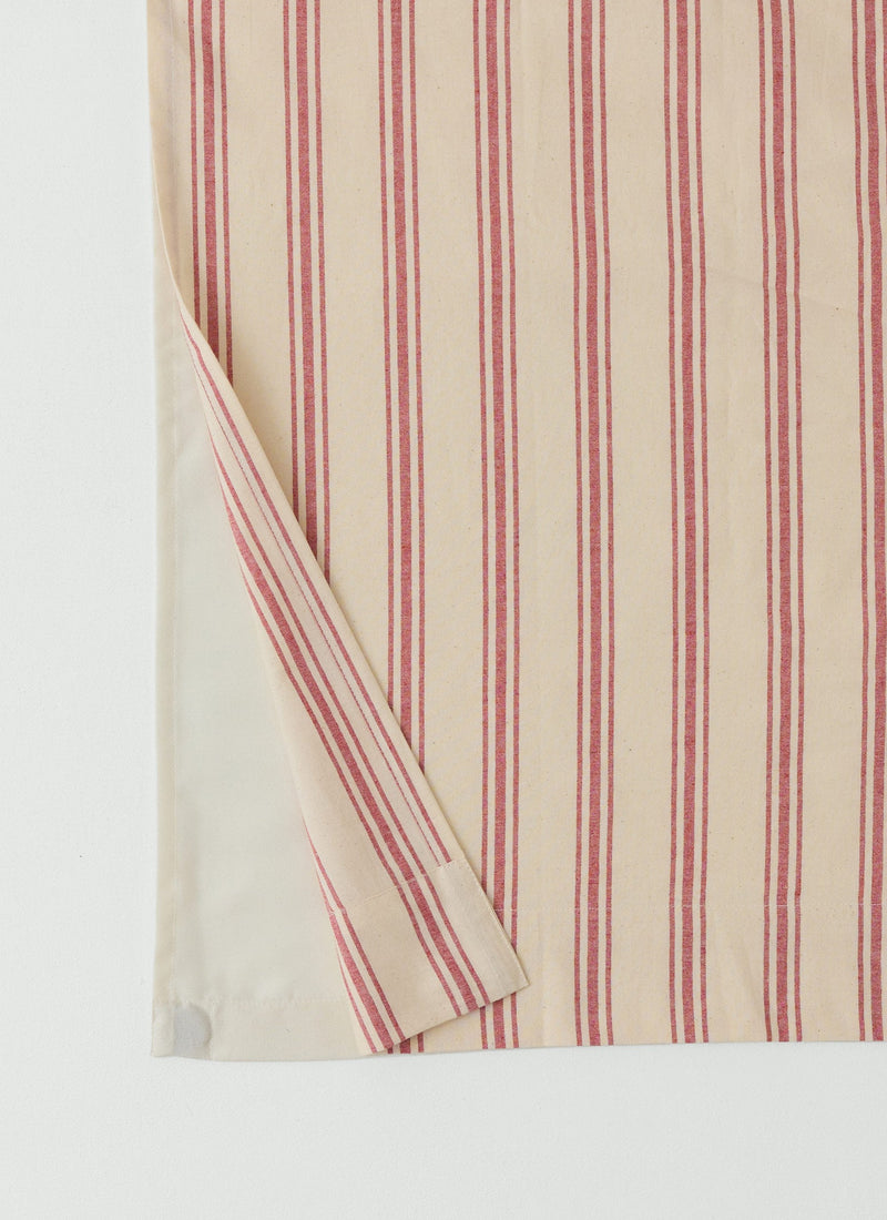 Rhode Stripe Shower Curtain | Ecru/Poppy