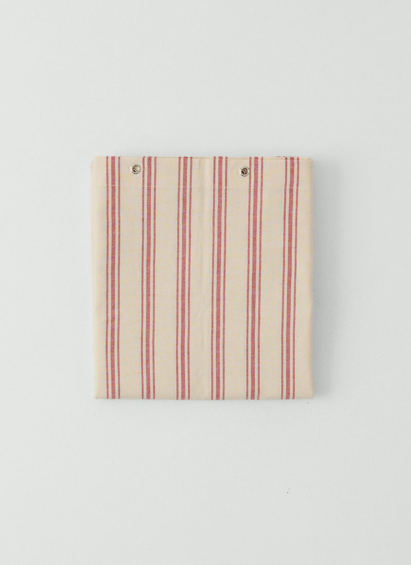 Rhode Stripe Shower Curtain | Ecru/Poppy