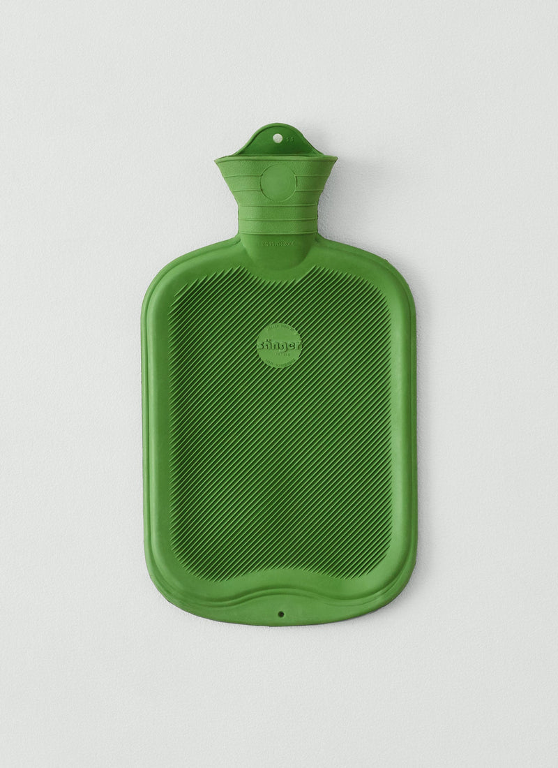 Natural Rubber Hot Water Bottle | Vibrant Green
