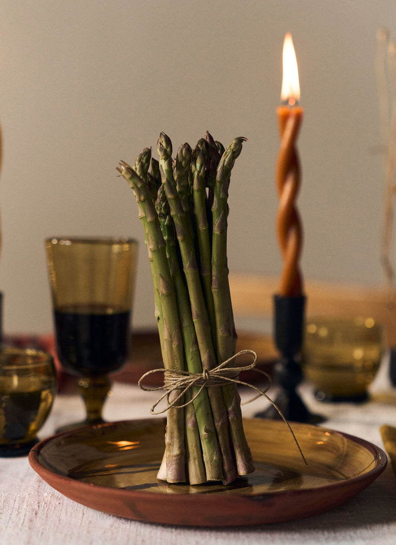 Skar Organics Beeswax Twist Dinner Candle | Paprika