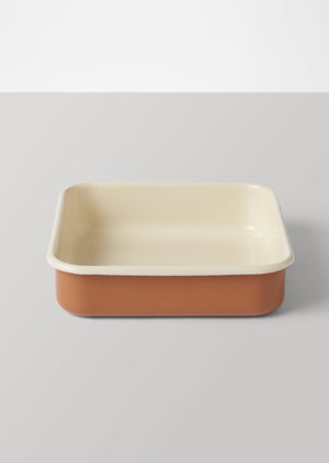 Square Enamel Oven Dish | Cumin/Cream