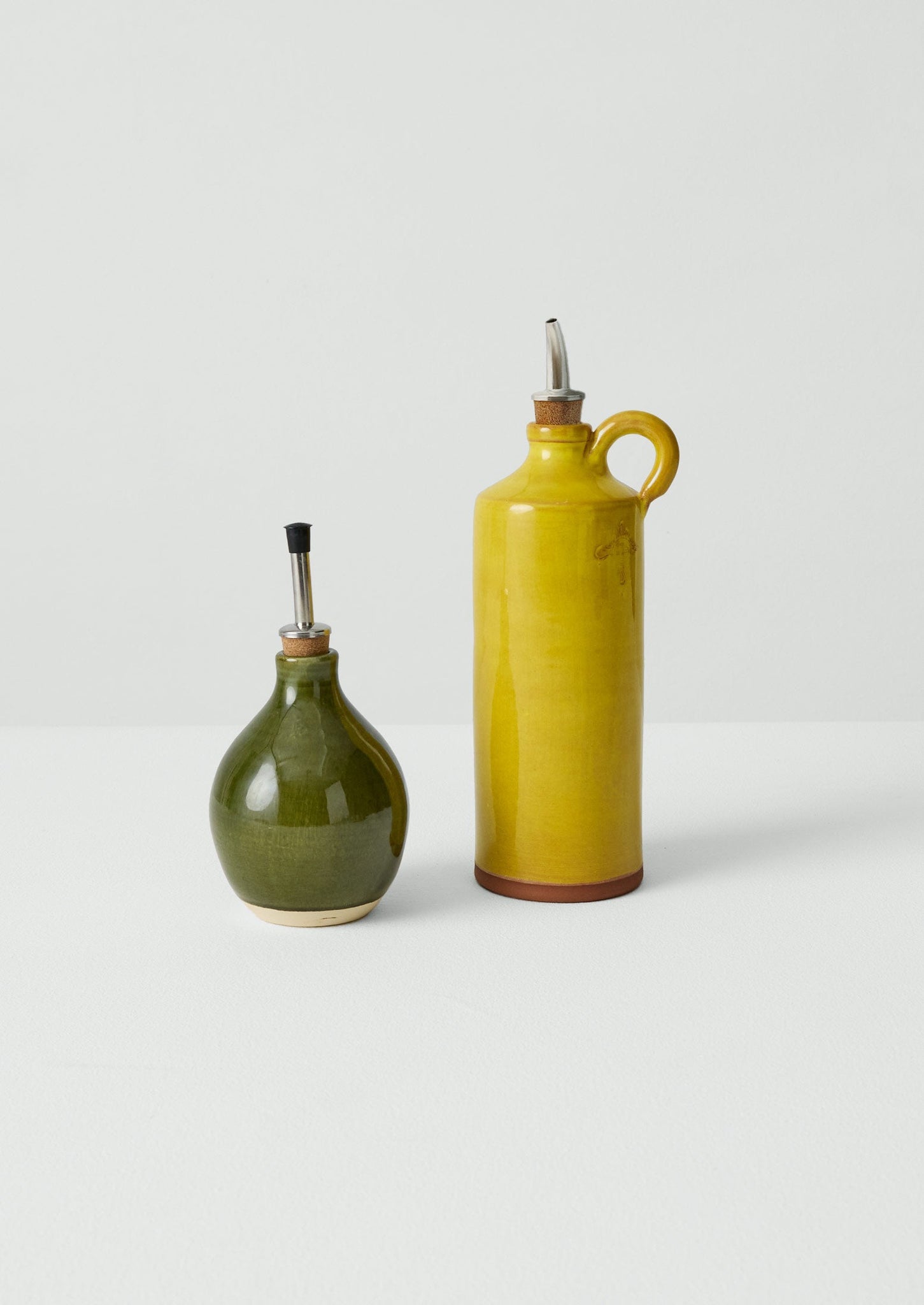 Poterie Barbotine Vinegar Pourer | Bottle Green