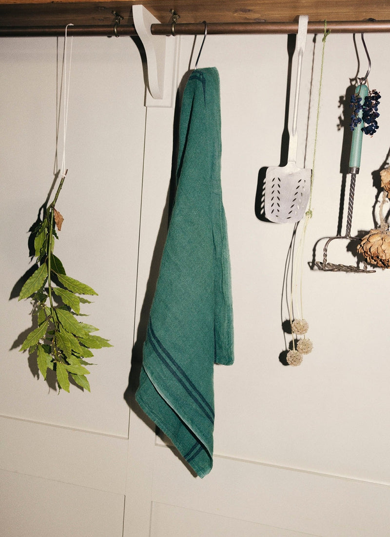 Charvet Linen Tea Towel | Spruce Green