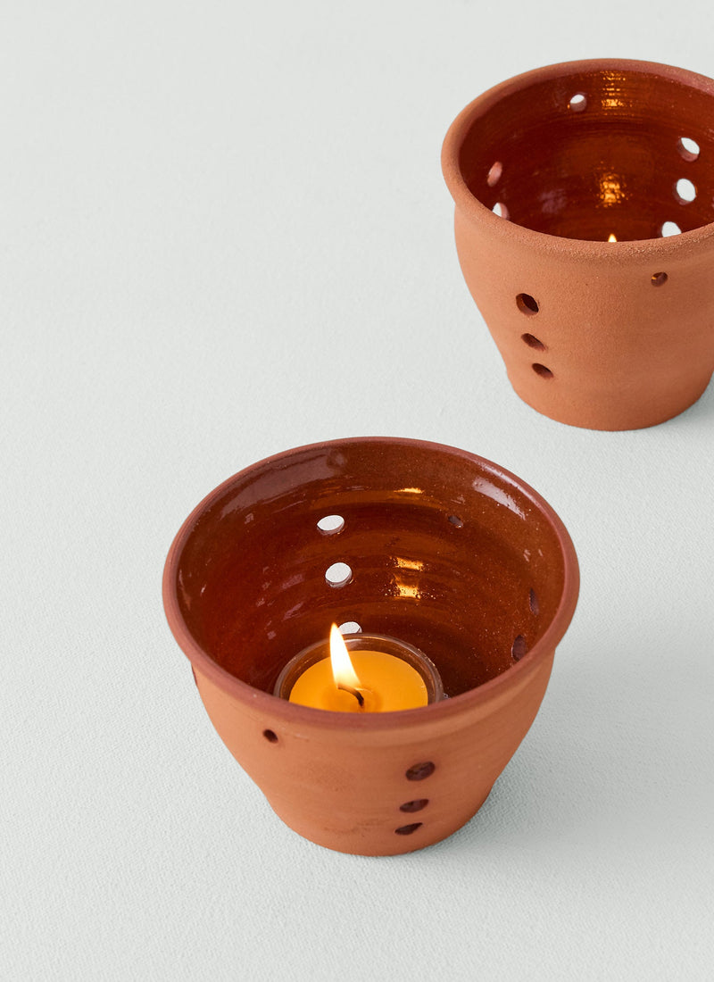 Willow Pottery Terracotta Lantern | Terracotta