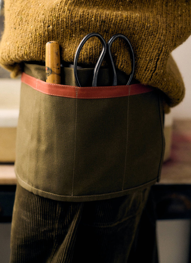 Waxed Canvas Tool Roll | Olive