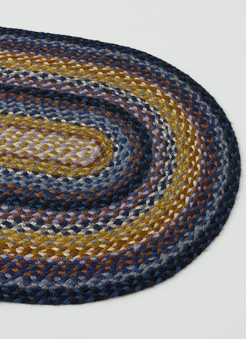 Jute Braided Runner | Cobalt/Harvest