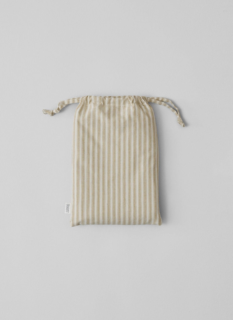 Ticking Stripe Cotton Housewife Pillowcase | Ecru/Straw