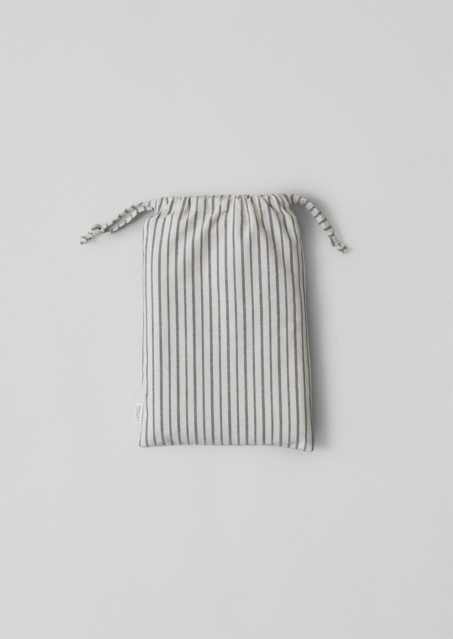 Organic Cotton Pyjama Stripe Oxford Pillowcase | Navy/Ecru