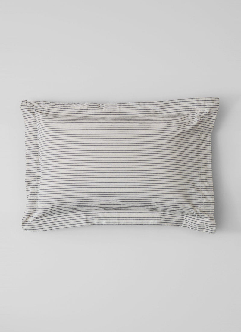 Pyjama Stripe Cotton Oxford Pillowcase | Navy/Ecru