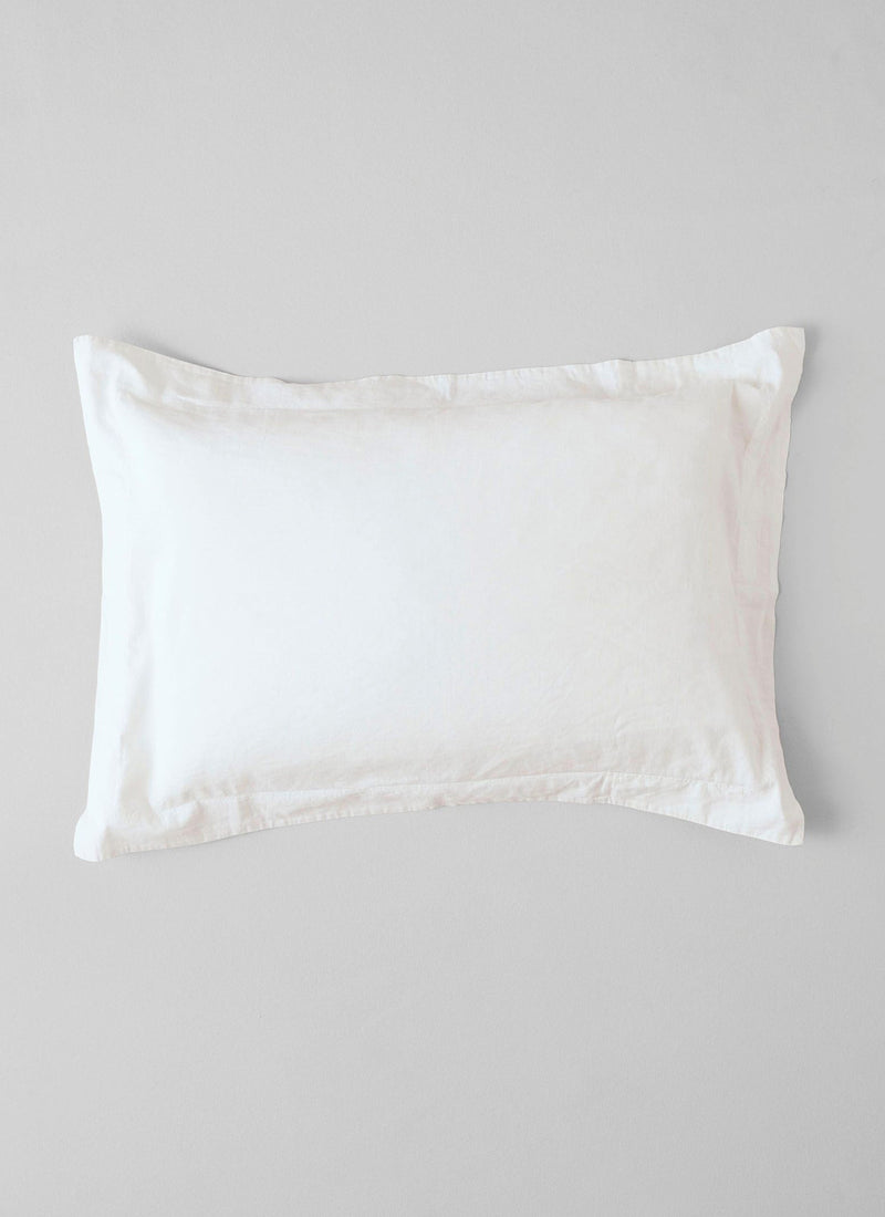 Washed Linen Cotton Oxford Pillowcase Set | Ecru