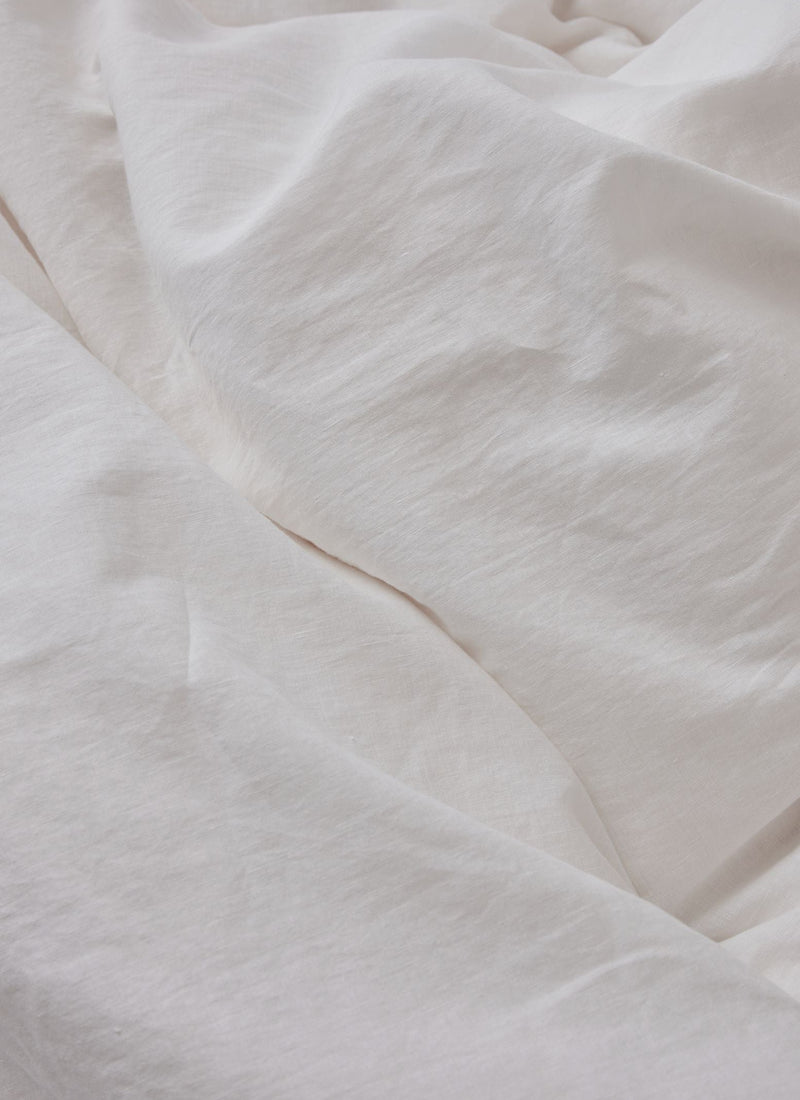 Washed Linen Cotton Duvet Cover | Ecru