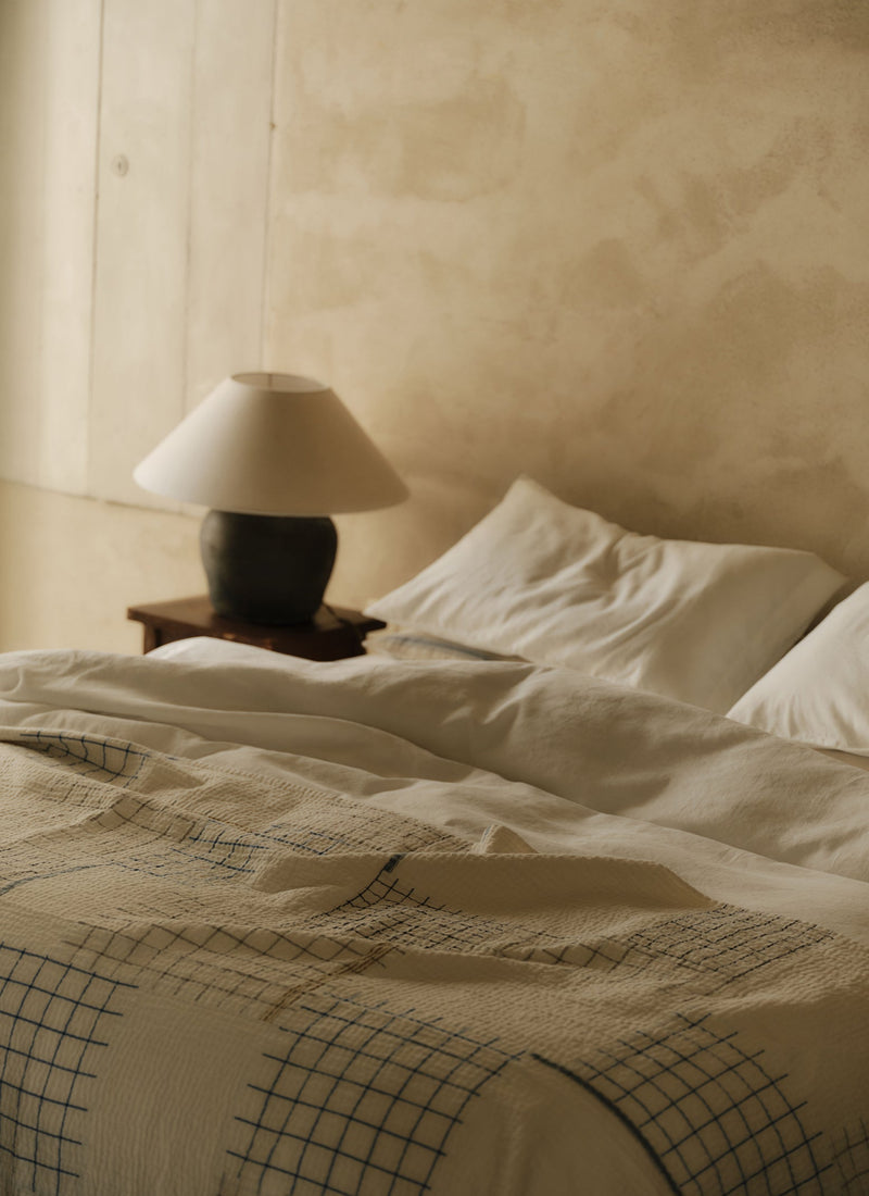 Washed Linen Cotton Duvet Cover | Ecru