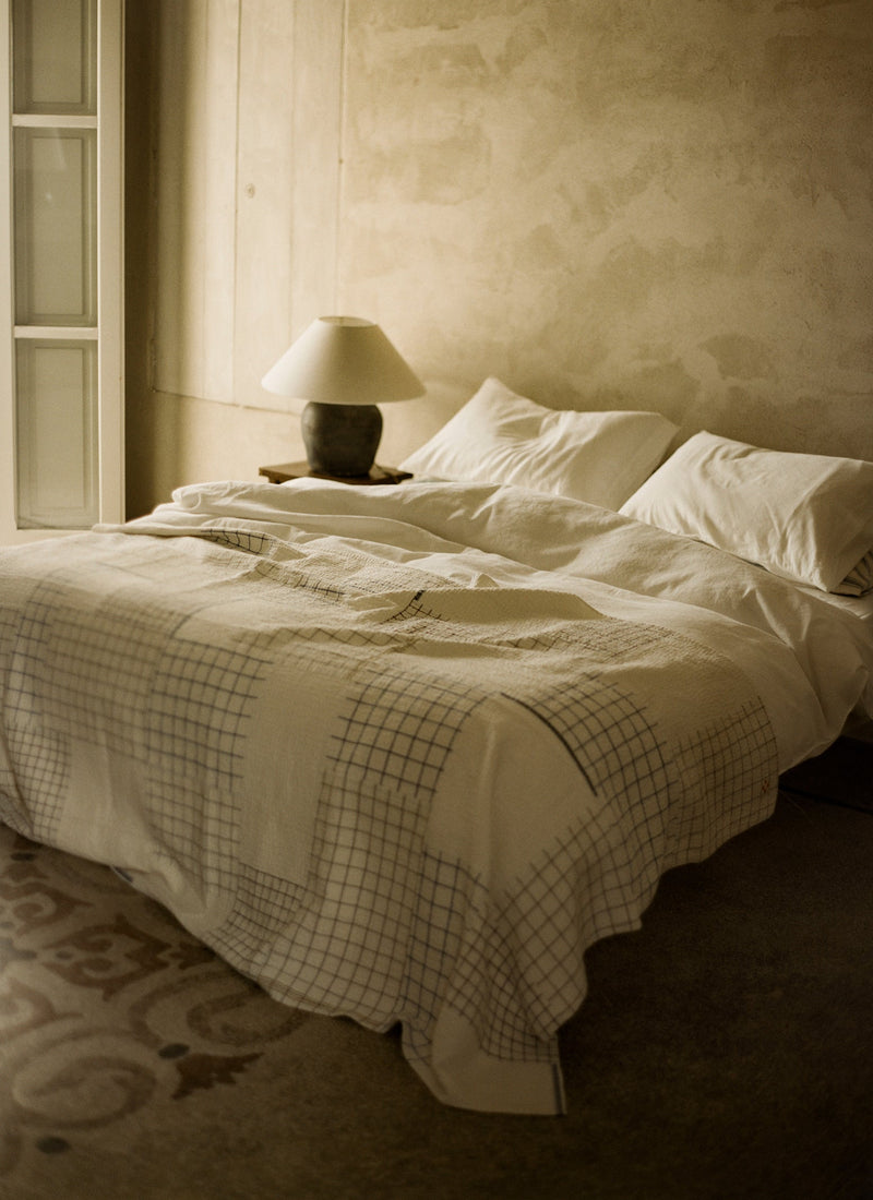 Washed Linen Cotton Duvet Cover | Ecru
