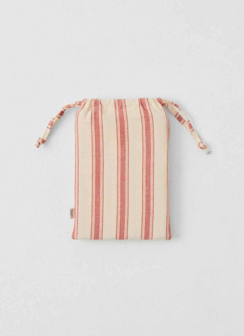 Fjord Flannel Stripe Oxford Pillowcase Set | Rosehip/Ecru