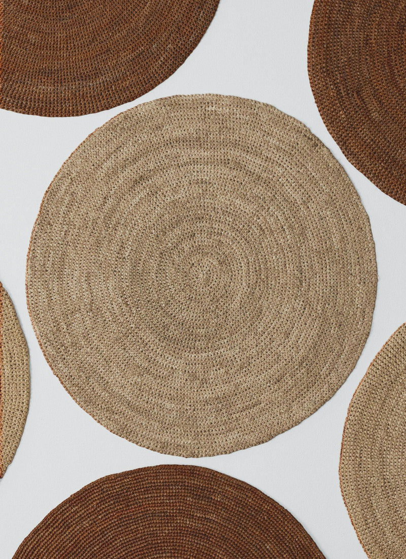 Raffia Hand Crochet Placemat | Natural