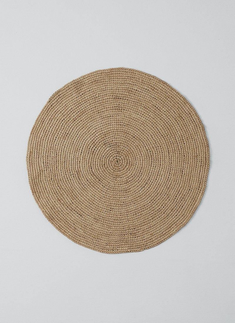 Raffia Hand Crochet Placemat | Natural