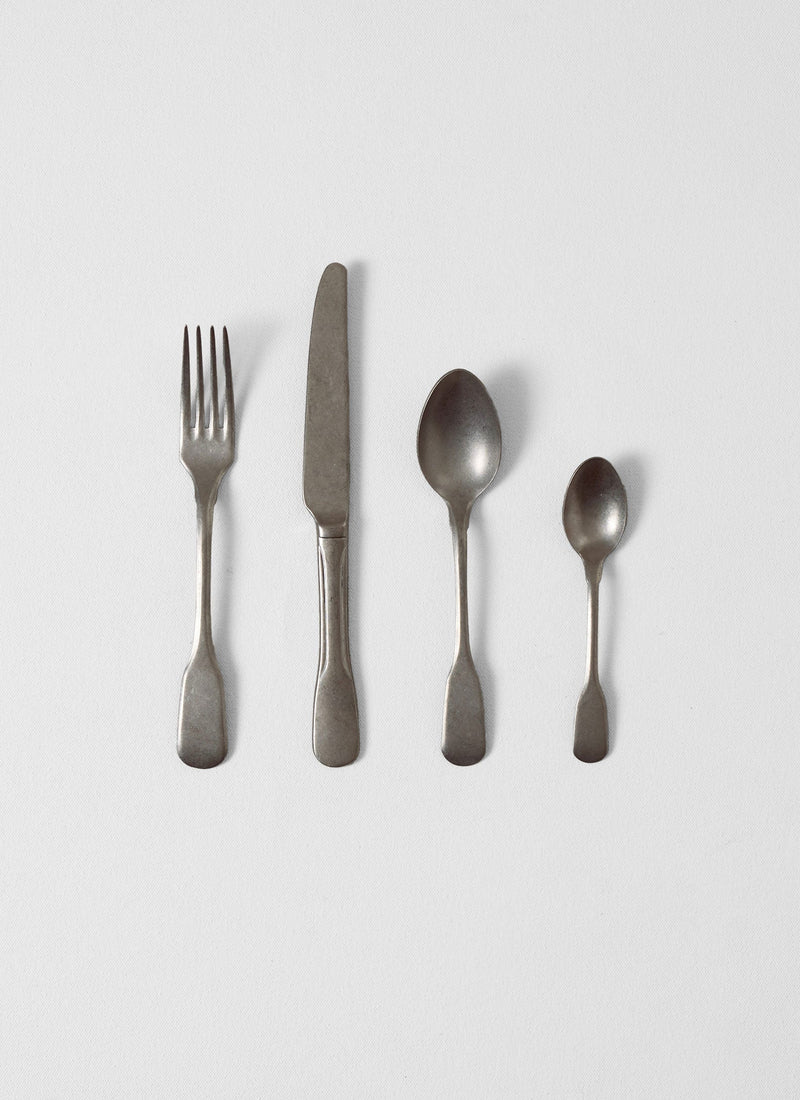 Stonewashed Cutlery Set | Silver