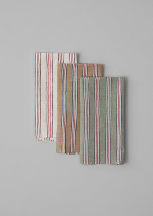 Hand Woven Stripe Napkin Set | Parchment