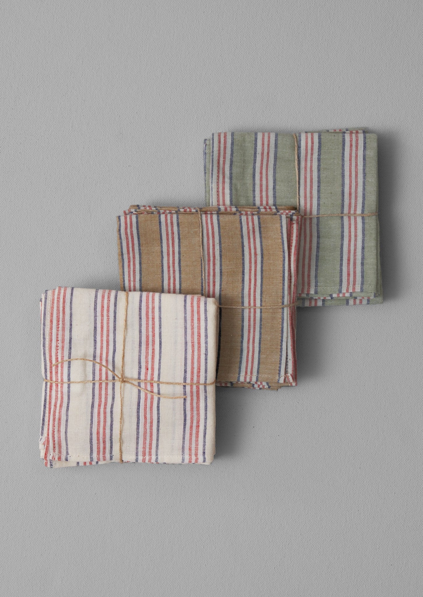 Hand Woven Stripe Napkin Set | Parchment