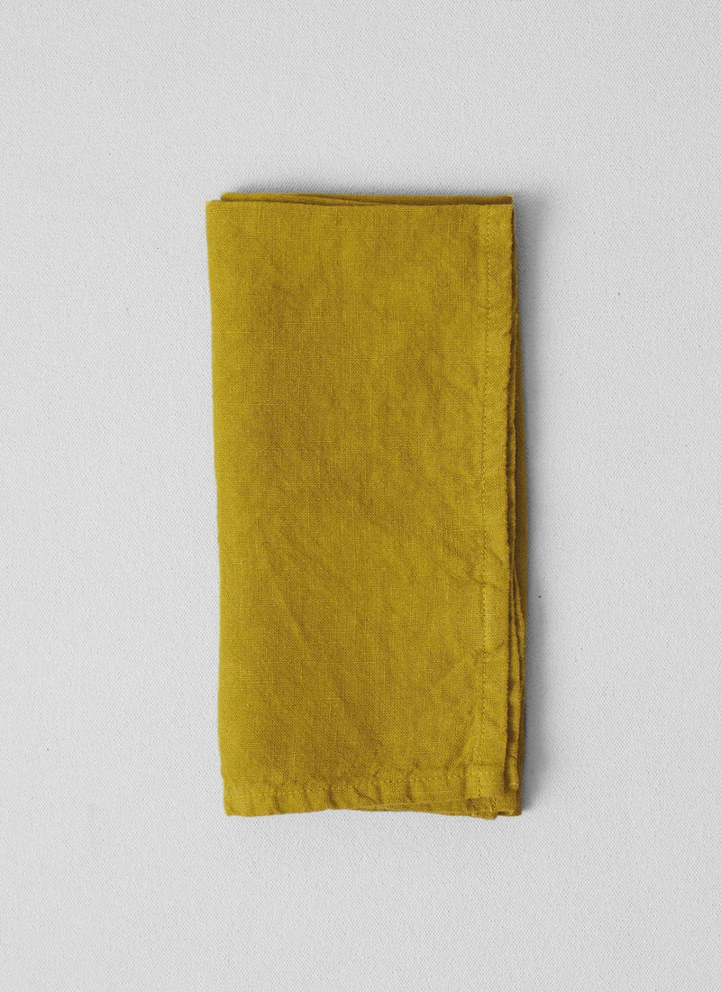 Washed Linen Napkin | Ochre