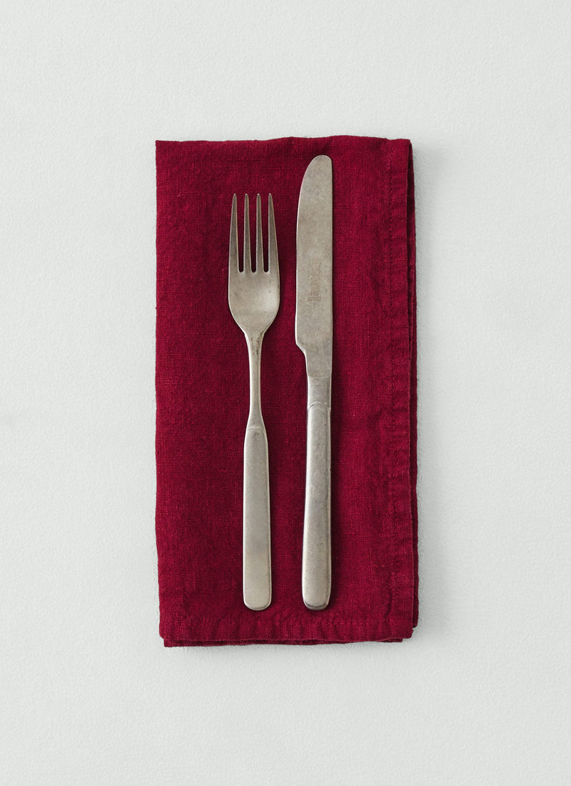 Washed Linen Napkin | Beetroot