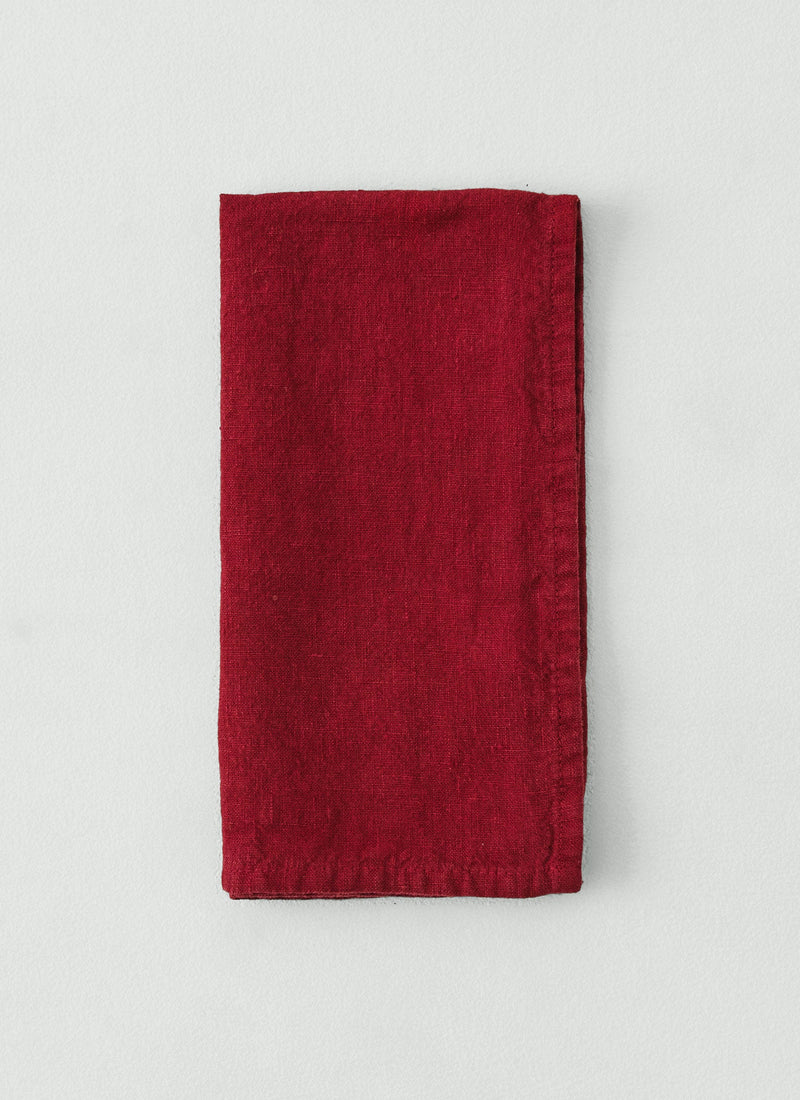 Washed Linen Napkin | Beetroot