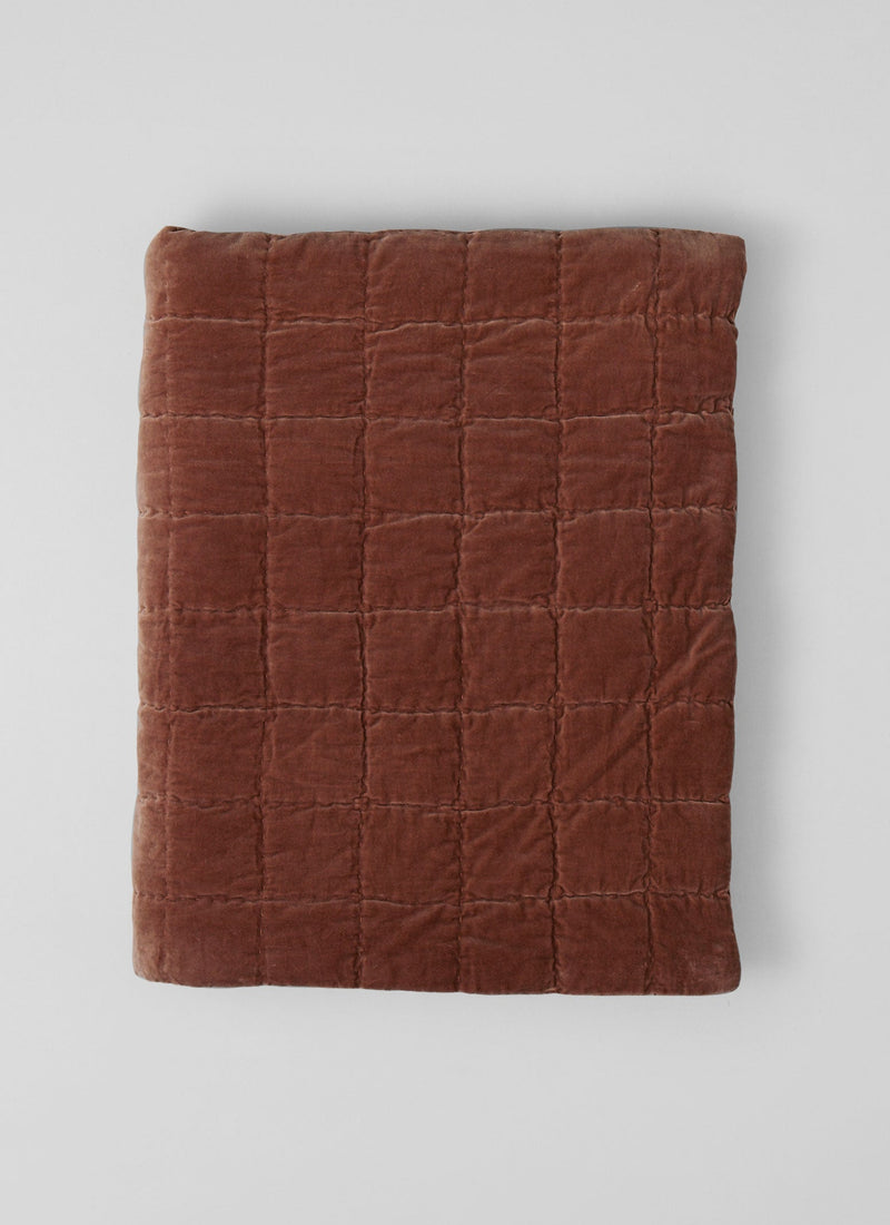 Hand Stitched Organic Velvet Quilt | Dulse