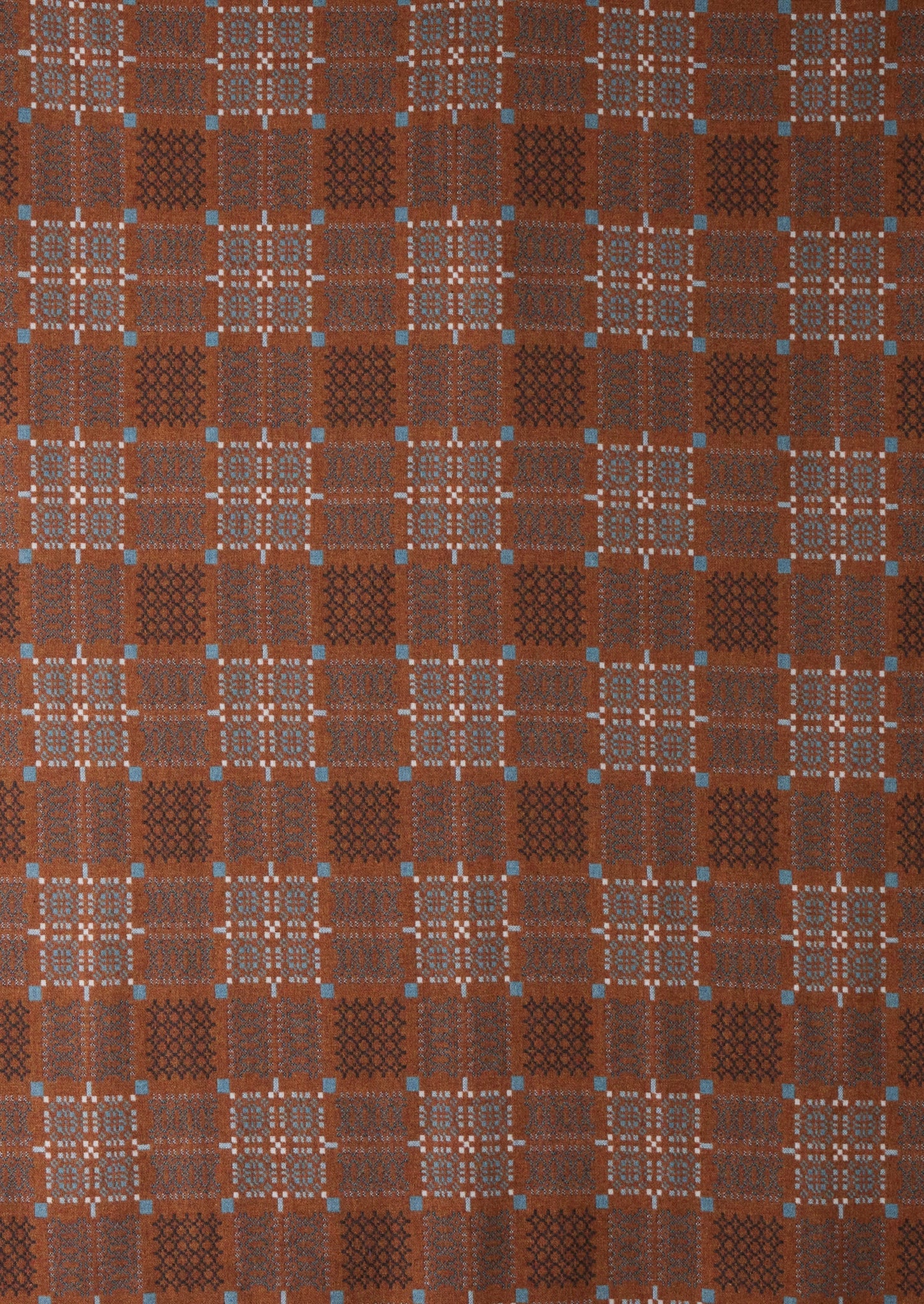 Melin Tregwynt Welsh Blanket | Rust/Topaz